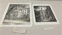 Unsigned Etchings br Dr George E New Listed