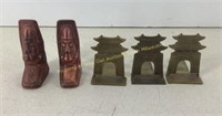 Lot of Brass & copper book ends