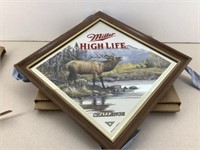 * Miller High Life Elk mirror w/box 18 x18