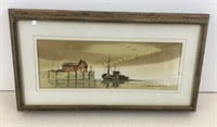 * Watercolor framed signed underglass by Mike