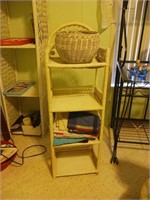 4 tier wicker shelf