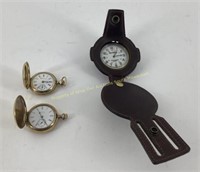 3- Pocket Watches Hampden  Elgin, Remington