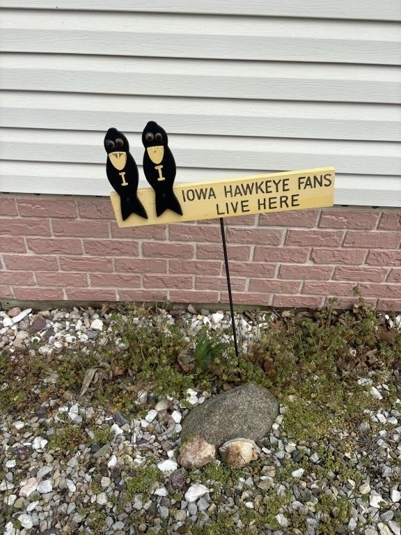 Iowa Hawkeye sign