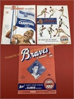 (3) Milwaukee Braves: Two Scorecard Magazines