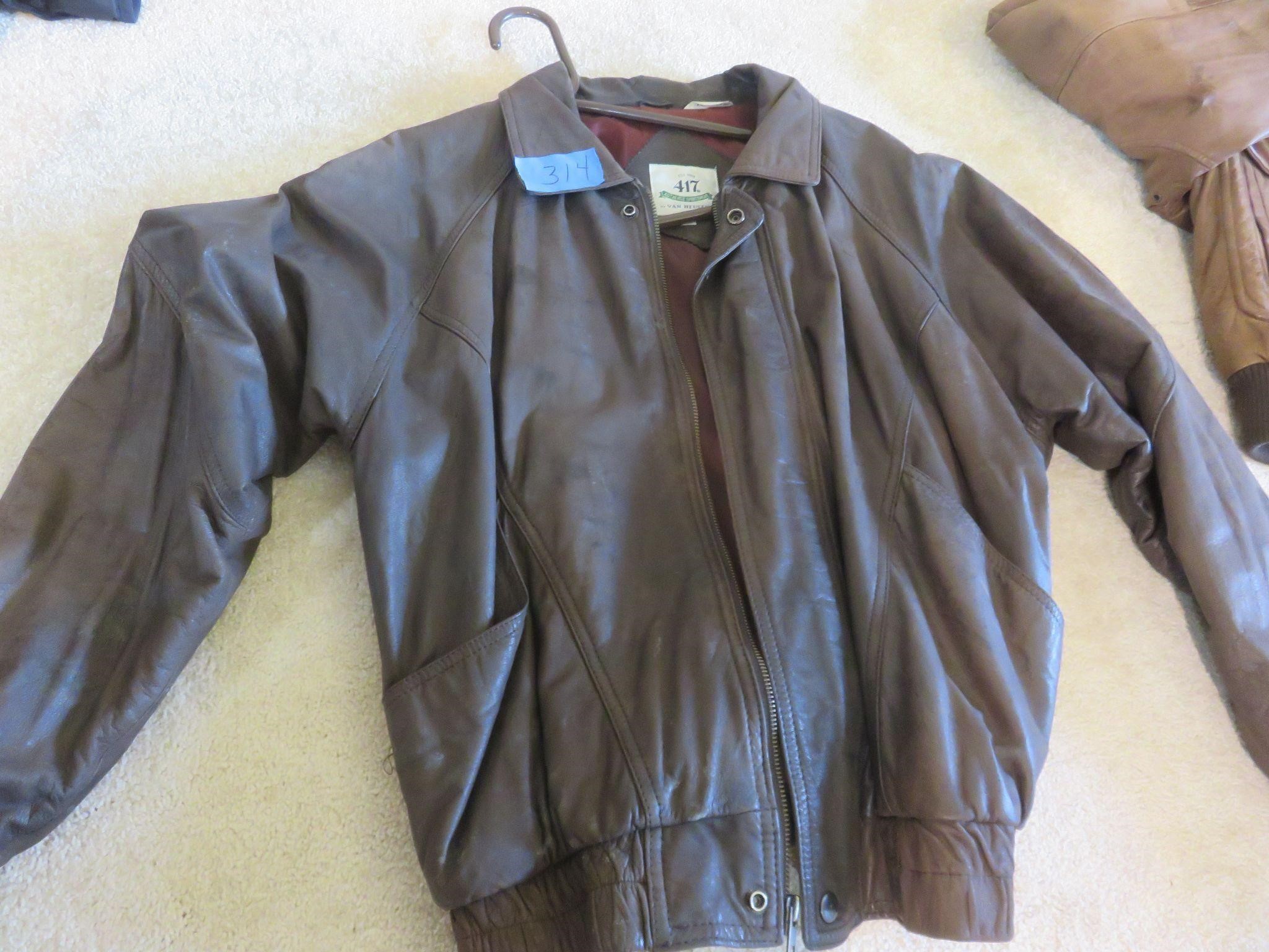 Van Heusen leather jacket sz M