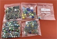 (250)  Marbles many types and sizes: 100 very old