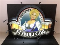 *LPO* St Pauli Girl lighted sign  Neon  25x22
