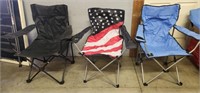 (3) Fold Up Camp Chairs