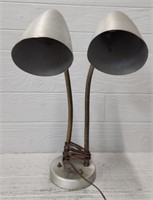 Aluminum Two Cone Gooseneck Desk Lamp