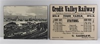 2pc Railroad NYC & Credit Valley Railway Plaques