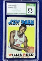 Graded 1971 Willis Reed basketball card