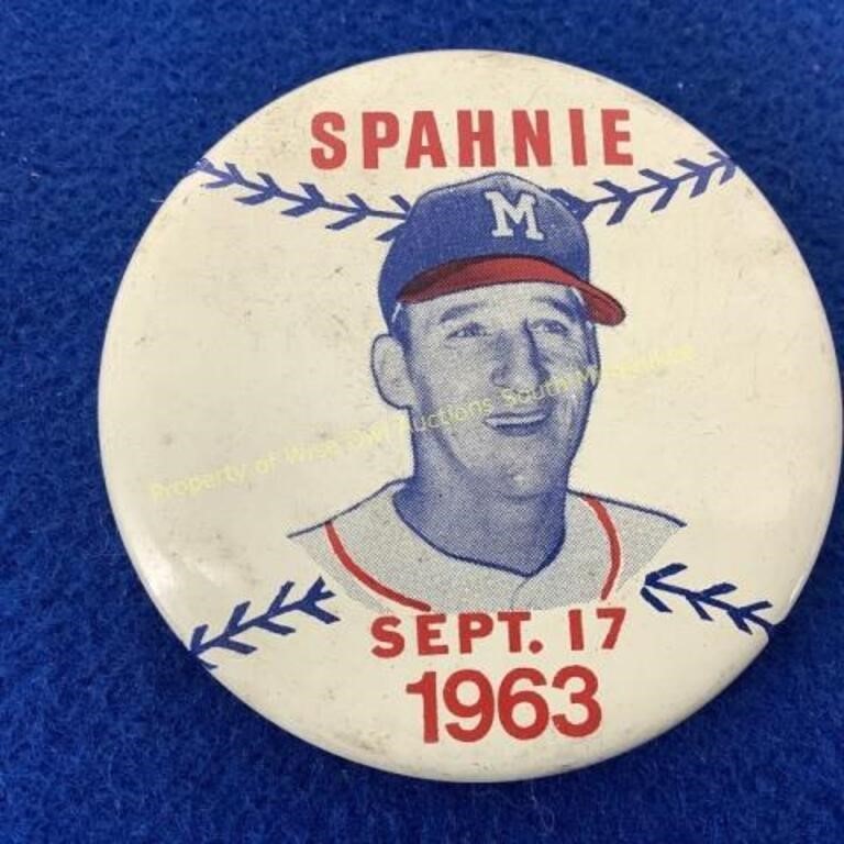 1963 Warren Spahn button