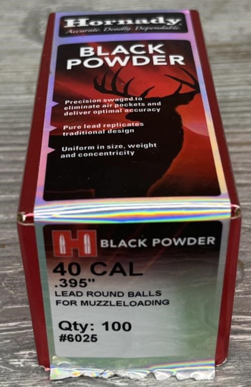 Hornady Black Powder 40 Call Lead Balls