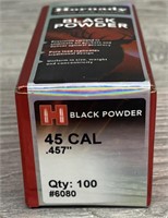 (100) Hornady Black Powder 45 Cal Bullets