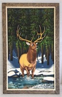 Large Framed Deer Print