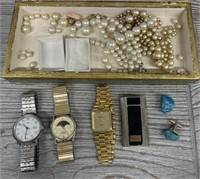 Assortment of Pearls & Watches
