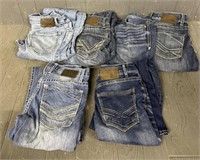 (6) Pairs Of Men Blue Jeans