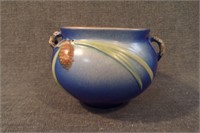 Antique Roseville Blue Pinecone Vase #632-4.