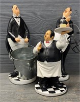 (3) French Waiters