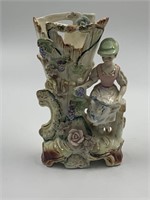 Porcelain vase with Lady marked Japan