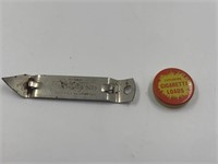 Fall city bottle opener, and cigarette loads tin