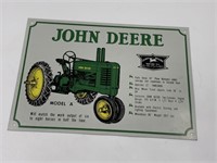 Metal John Deere sign