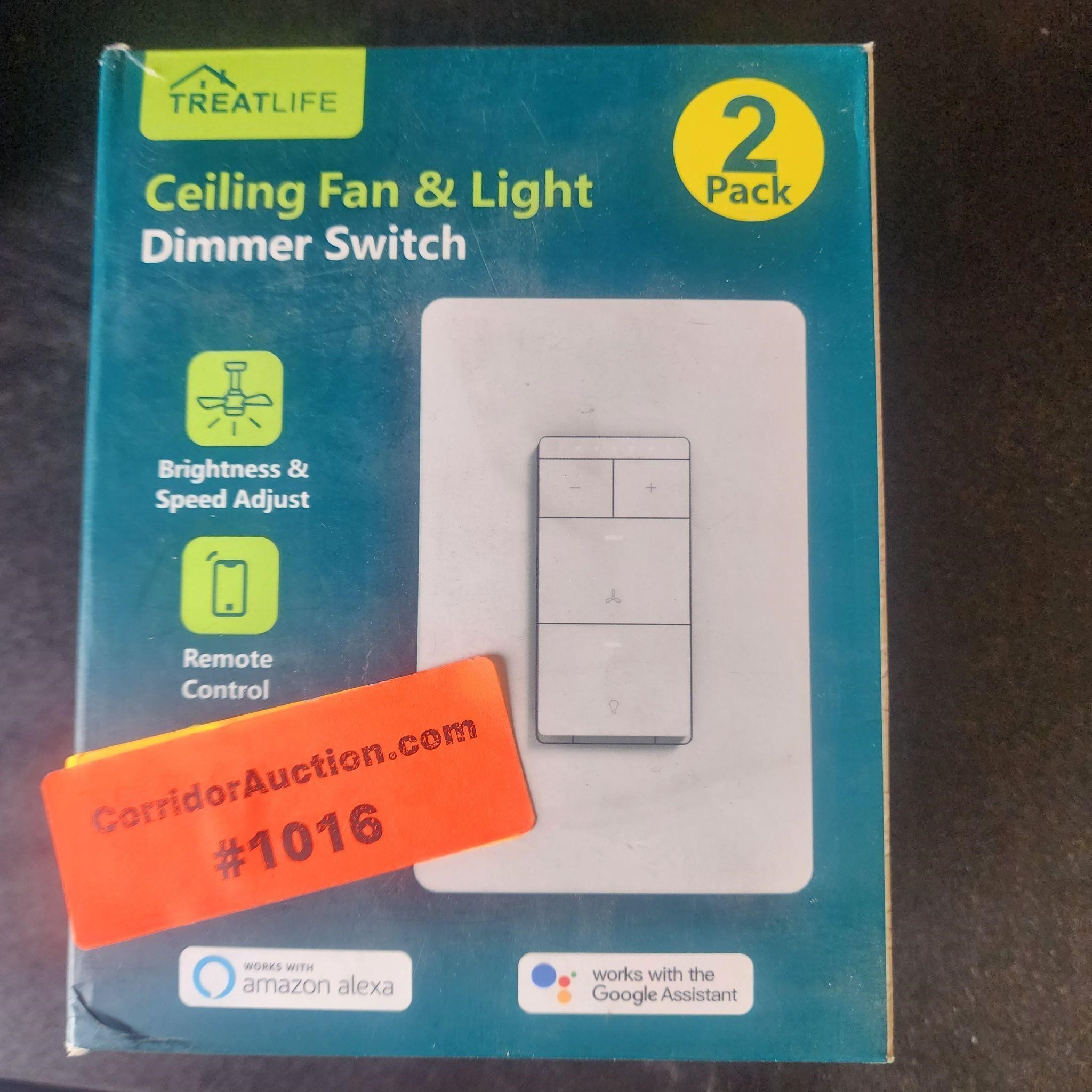 2pack Ceiling Fan & Light dimmer switch