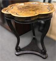 Lot #49 -Unique Faux Mineral, Pie Crust Lamp Table