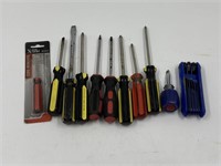 an assortment of screwdrivers, blue hawk Allen,