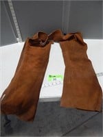 Suede leather chaps; size medium