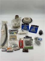 Assorted lot of staples, chain, string, wire,