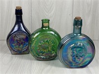 VINTAGE WHEATON IRIDESCENT COLLECTOR DECANTERS
