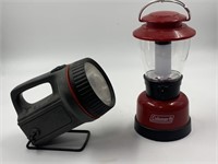 1 Coleman battery operated lantern, 1 Coleman