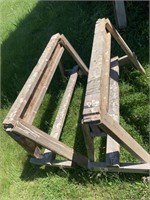 2 4 foot  wooden saw horses