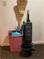 Cleaning lot -broom, vacuum, trashcan, mop,