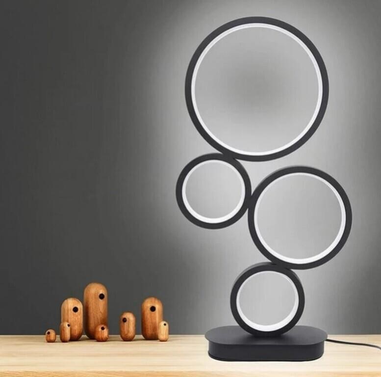 Modern Dimmable LED Table Lamp with 4 Circles Very