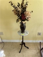 Plant stand & floral arrangement