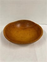 Wood bowl. 15” across.