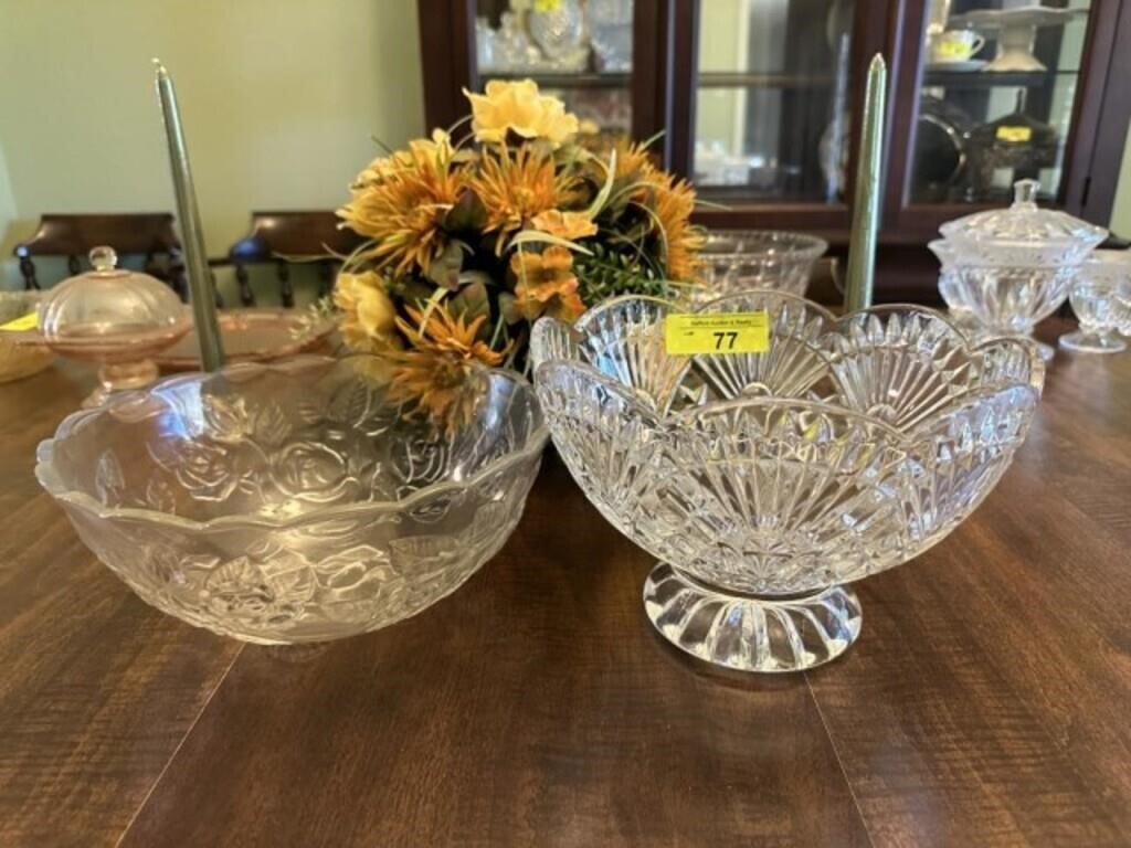 Shannon crystal bowl & other bowl