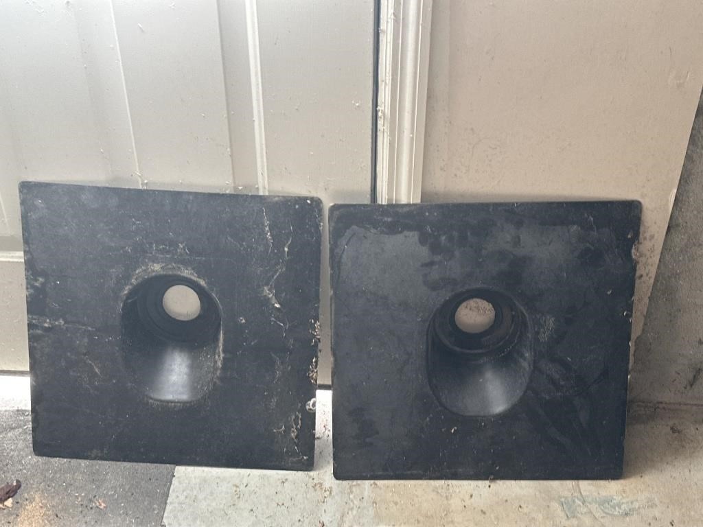 2 pieces of roof vent flashing