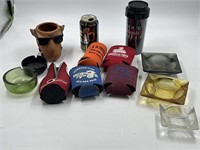 Assortment of can Coozies, including one Joe