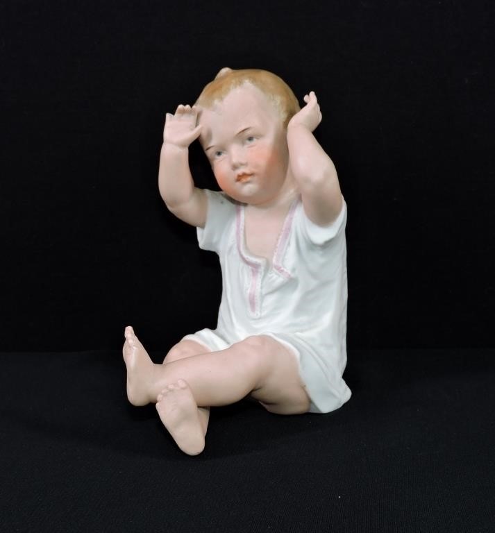 Vintage Piano Baby W. Germany Porcelain Figure