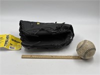 Wilson, right handed, softball glove with softball