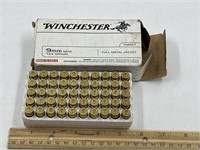 Winchester 9 mm full metal jacket bullets