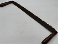 Vintage two-man handsaw