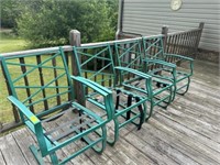 4 metal patio chairs - some rust