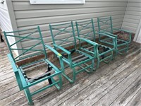 4 metal patio chairs - some rust