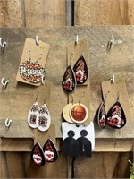 Assortment of costume jewelry earrings