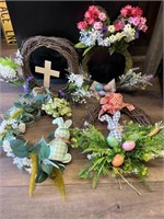 4 grape vine and floral wreaths