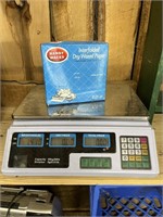 Digital food scale and handy wacks dry waxed paper